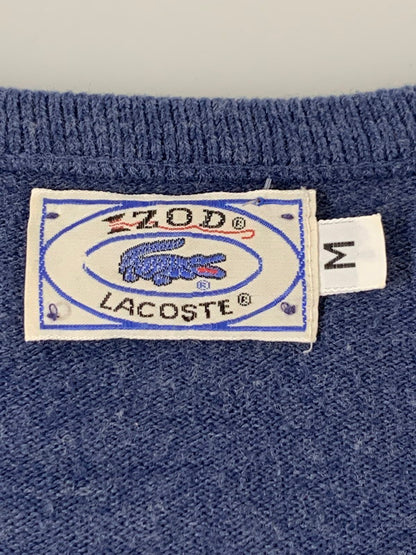 【中古品】【メンズ】 LACOSTE ラコステ V NECK KNIT ヴィンテージ 青ワニ ブイネック ニットセーター 146-260416-AS-25-min サイズ：M カラー：ネイビー 万代Net店