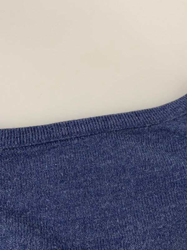 【中古品】【メンズ】 LACOSTE ラコステ V NECK KNIT ヴィンテージ 青ワニ ブイネック ニットセーター 146-260416-AS-25-min サイズ：M カラー：ネイビー 万代Net店
