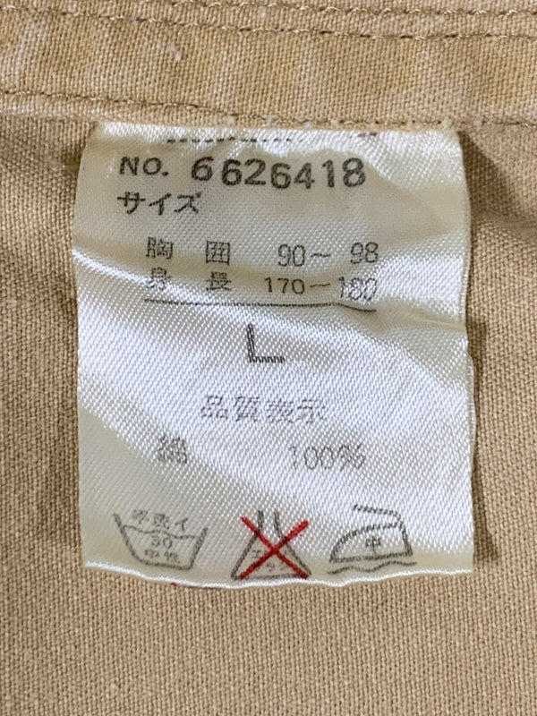 【中古品】【メンズ】 ZIPPO ジッポ COTTON JACKET コットンジャケット ヘリンボーン カバーオール ハンティングジャケット 146-260615-kt-08-min サイズ：L カラー：ベージュ系 万代Net店