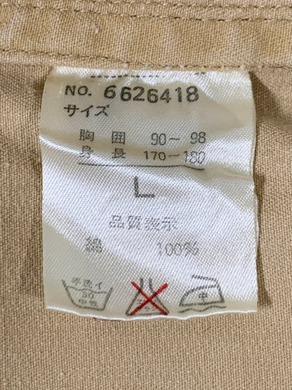【中古品】【メンズ】 ZIPPO ジッポ COTTON JACKET コットンジャケット ヘリンボーン カバーオール ハンティングジャケット 146-260615-kt-08-min サイズ：L カラー：ベージュ系 万代Net店