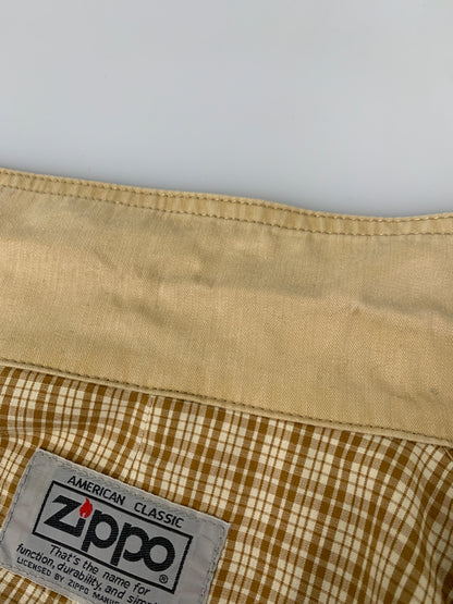 【中古品】【メンズ】 ZIPPO ジッポ COTTON JACKET コットンジャケット ヘリンボーン カバーオール ハンティングジャケット 146-260615-kt-08-min サイズ：L カラー：ベージュ系 万代Net店