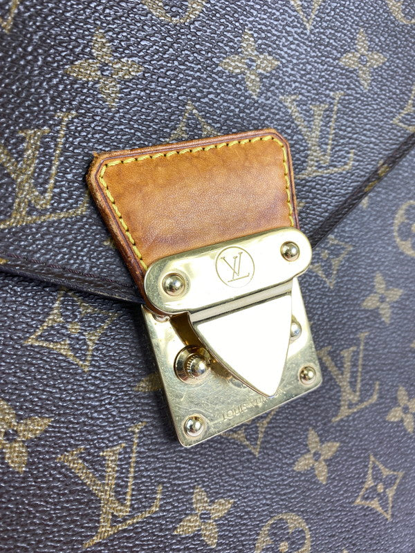 【中古品】【メンズ/レディース】 LOUIS VUITTON ルイ・ヴィトン モノグラム セルヴィエットコンセイエ ブリーフケース M53331 SR1012 ビジネスバッグ 鞄 179-240513-jt-07-min カラー：ブラウン系 万代Net店