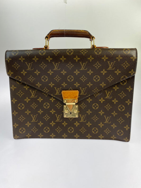 【中古品】【メンズ/レディース】 LOUIS VUITTON ルイ・ヴィトン モノグラム セルヴィエットコンセイエ ブリーフケース M53331 SR1012 ビジネスバッグ 鞄 179-240513-jt-07-min カラー：ブラウン系 万代Net店