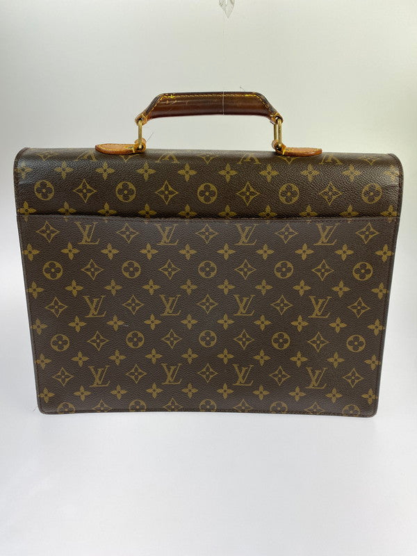 【中古品】【メンズ/レディース】 LOUIS VUITTON ルイ・ヴィトン モノグラム セルヴィエットコンセイエ ブリーフケース M53331 SR1012 ビジネスバッグ 鞄 179-240513-jt-07-min カラー：ブラウン系 万代Net店