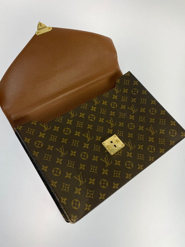 【中古品】【メンズ/レディース】 LOUIS VUITTON ルイ・ヴィトン モノグラム セルヴィエットコンセイエ ブリーフケース M53331 SR1012 ビジネスバッグ 鞄 179-240513-jt-07-min カラー：ブラウン系 万代Net店