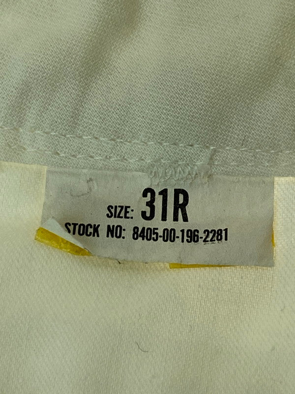 【現状渡し品】【メンズ】 U.S.NAVY アメリカ軍 8405-00-196-2281 90年製造 90S SAILOR PANT セーラーパンツ マリンパンツ ボトムス 157-240905-me-11-min サイズ：31R カラー：ホワイト 白 万代Net店