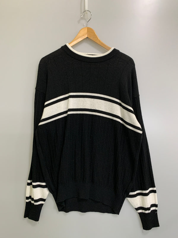 【中古品】【メンズ】 MCM LEGERE エムシーエム レジェール L/S KNIT ロングスリーブニット 長袖 トップス 146-260617-yn-15-min サイズ：LL カラー：ブラック 万代Net店