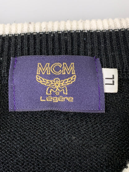 【中古品】【メンズ】 MCM LEGERE エムシーエム レジェール L/S KNIT ロングスリーブニット 長袖 トップス 146-260617-yn-15-min サイズ：LL カラー：ブラック 万代Net店