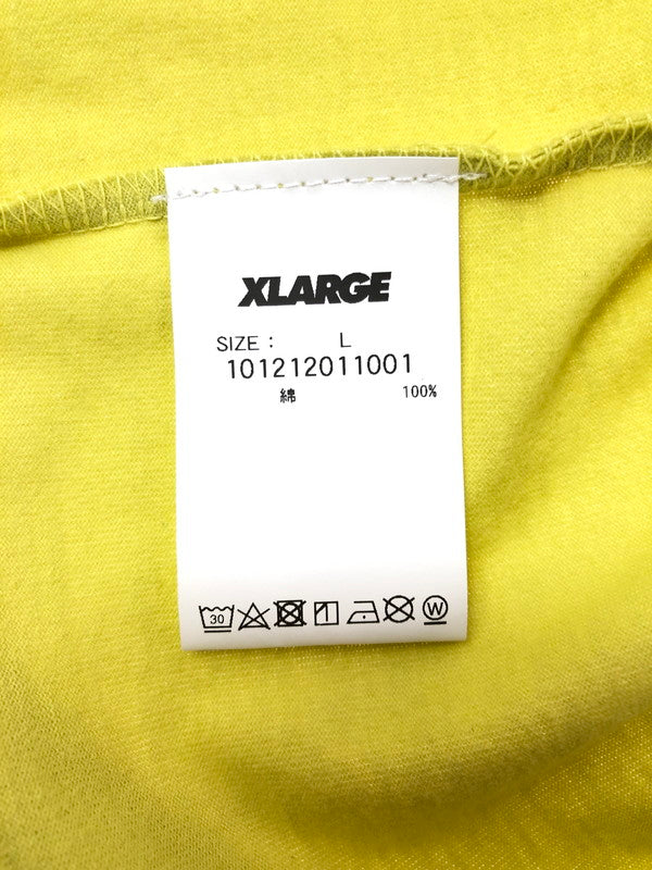 【中古品】【メンズ】 X-LARGE エクストラ ラージ S/S TEE ショートスリーブ Tシャツ 半袖Tシャツ トップス 150-260510-rt-09-tag サイズ：L カラー：イエロー 万代Net店