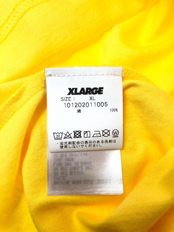 【中古美品】【メンズ】 X-LARGE エクストラ ラージ S/S TEE ショートスリーブ Tシャツ 半袖Tシャツ トップス 150-260510-rt-10-tag サイズ：XL カラー：イエロー 万代Net店