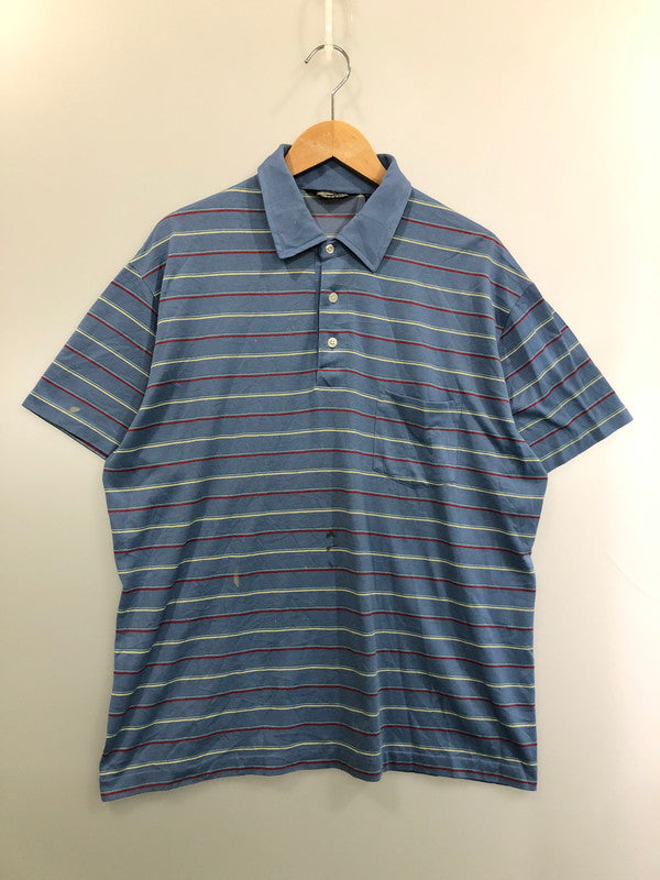 【現状渡し品】【メンズ】 TOWNCRAFT タウンクラフト BORDER POLO SHIRT ボーダーポロシャツ 146-260423-zi-20-min サイズ：XL カラー：ブルー系 万代Net店