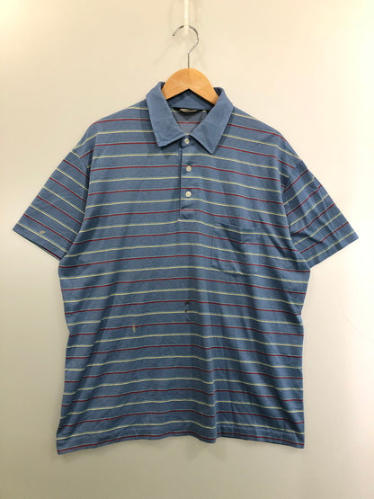 【現状渡し品】【メンズ】 TOWNCRAFT タウンクラフト BORDER POLO SHIRT ボーダーポロシャツ 146-260423-zi-20-min サイズ：XL カラー：ブルー系 万代Net店
