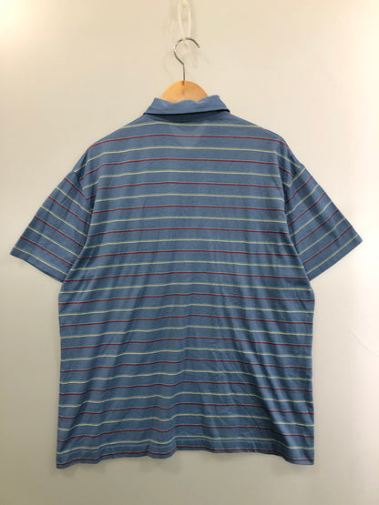 【現状渡し品】【メンズ】 TOWNCRAFT タウンクラフト BORDER POLO SHIRT ボーダーポロシャツ 146-260423-zi-20-min サイズ：XL カラー：ブルー系 万代Net店