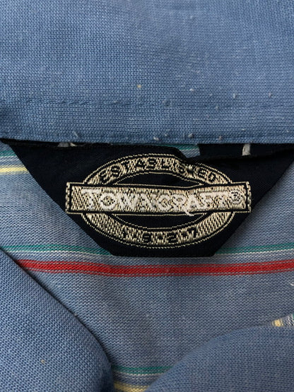 【現状渡し品】【メンズ】 TOWNCRAFT タウンクラフト BORDER POLO SHIRT ボーダーポロシャツ 146-260423-zi-20-min サイズ：XL カラー：ブルー系 万代Net店
