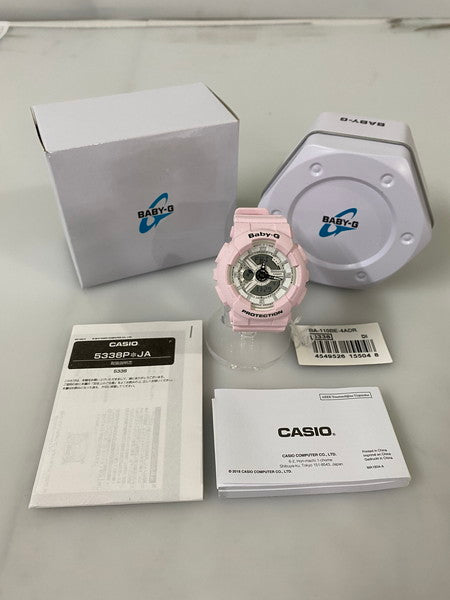 【LIFTる。景品】【中古品】【レディース】 CASIO カシオ  BABY-G ベビー-ジー アナデジ クォーツ腕時計 BA-110BE-4ADR レディース 腕時計 ベビーG 196-241129-em-01-min カラー：ピンク 万代Net店