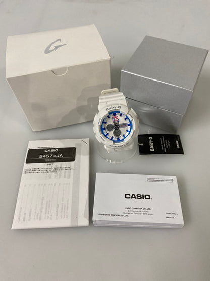 【中古美品】【レディース】 CASIO カシオ BABY-G ベビージー ベビーG アナデジ クォーツ腕時計 BA-120-7BDR レディース ウォッチ 時計 196-241129-em-02-min カラー：ホワイト 万代Net店