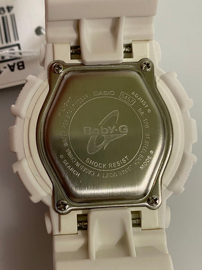 【中古美品】【レディース】 CASIO カシオ BABY-G ベビージー ベビーG アナデジ クォーツ腕時計 BA-120-7BDR レディース ウォッチ 時計 196-241129-em-02-min カラー：ホワイト 万代Net店