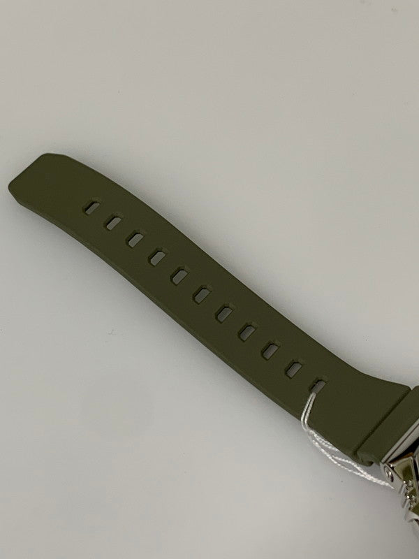 【中古美品】【メンズ/レディース】 CASIO カシオ G-SHOCK GM-S2100-3ADR ジーショック 海外モデル アナデジ クォーツ腕時計 196-260715-yn-38-min カラー：シルバー/オリーブグリーン 万代Net店