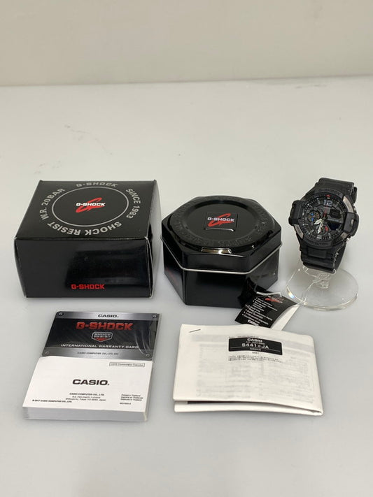【中古美品】【メンズ/レディース】 CASIO カシオ G-SHOCK GRAVITY MASTER GA-1100-1A1DR ジーショック グラビティマスター アナデジ クォーツ腕時計 196-260715-yn-37-min カラー：ブラック 万代Net店
