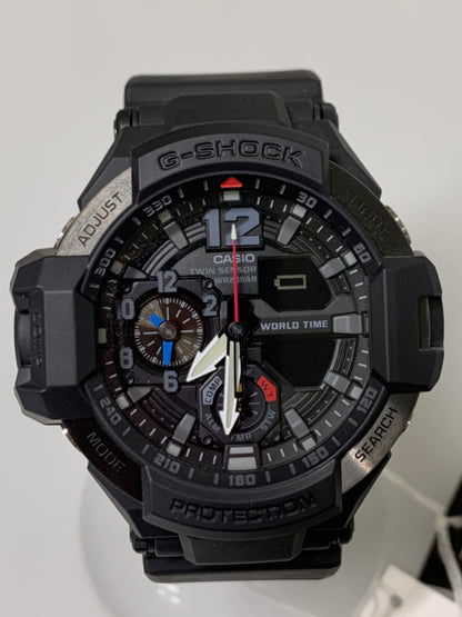 【中古美品】【メンズ/レディース】 CASIO カシオ G-SHOCK GRAVITY MASTER GA-1100-1A1DR ジーショック グラビティマスター アナデジ クォーツ腕時計 196-260715-yn-37-min カラー：ブラック 万代Net店
