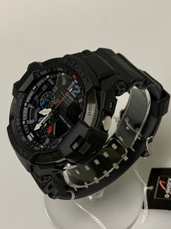 【中古美品】【メンズ/レディース】 CASIO カシオ G-SHOCK GRAVITY MASTER GA-1100-1A1DR ジーショック グラビティマスター アナデジ クォーツ腕時計 196-260715-yn-37-min カラー：ブラック 万代Net店