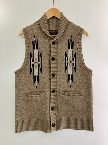 【中古品】【メンズ】 WESTRIDE ウエストライド KNIT VEST チマヨニットベスト トップス 145-240430-yn-07-min サイズ：S カラー：ブラウン系 万代Net店