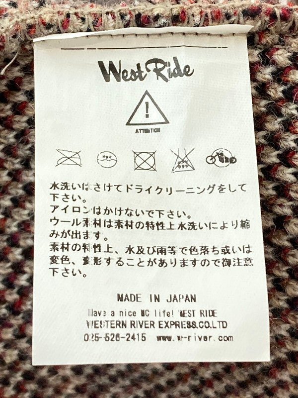 【中古品】【メンズ】 WESTRIDE ウエストライド KNIT VEST チマヨニットベスト トップス 145-240430-yn-07-min サイズ：S カラー：ブラウン系 万代Net店