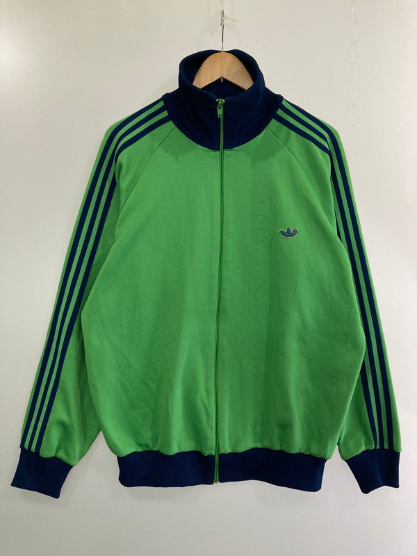 【中古品】【メンズ】 adidas アディダス TRACK JACKET トラックジャケット ジャージ アウター 146-240430-yn-18-min サイズ：7号 カラー：グリーン系 万代Net店