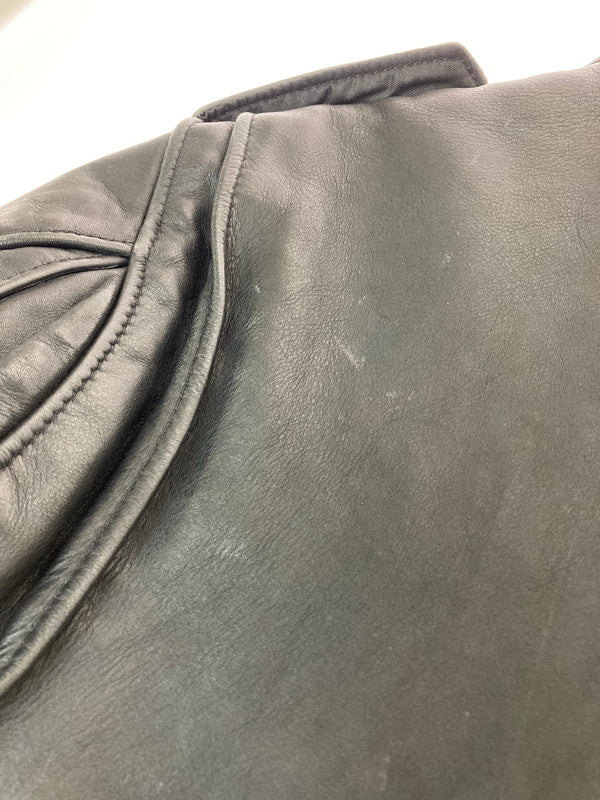 【中古品】【メンズ】  PERFECTO BY SCHOTT 613 DOUBLE LEATHER RIDERS JACKET ショット パーフェクト ダブル レザー ライダース ジャケット アウター 145-240516-yn-15-min サイズ：36 カラー：ブラック 万代Net店