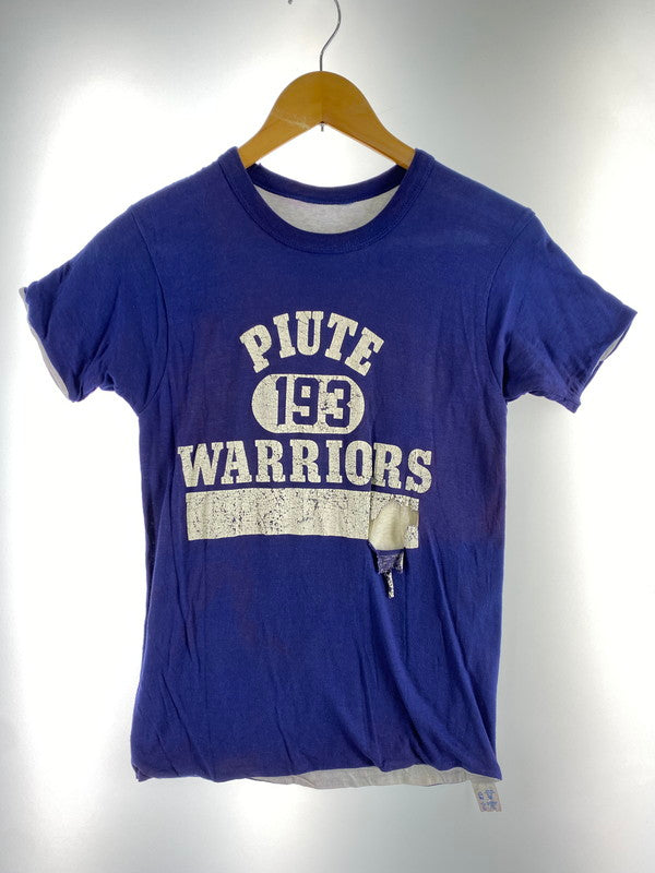 【ジャンク品】【メンズ】 Champion チャンピオン トリコタグ後期 USA製 80S REVERSIBLE COLLEGE LOGO T-SHIRT 1980年代 リバーシブル カレッジロゴ ティーシャツ 半袖Tシャツ 146-260410-KS-09-min サイズ：S カラー：ネイビー 万代Net店