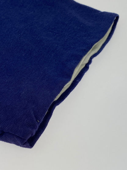 【ジャンク品】【メンズ】 Champion チャンピオン トリコタグ後期 USA製 80S REVERSIBLE COLLEGE LOGO T-SHIRT 1980年代 リバーシブル カレッジロゴ ティーシャツ 半袖Tシャツ 146-260410-KS-09-min サイズ：S カラー：ネイビー 万代Net店