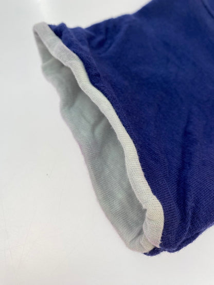 【ジャンク品】【メンズ】 Champion チャンピオン トリコタグ後期 USA製 80S REVERSIBLE COLLEGE LOGO T-SHIRT 1980年代 リバーシブル カレッジロゴ ティーシャツ 半袖Tシャツ 146-260410-KS-09-min サイズ：S カラー：ネイビー 万代Net店