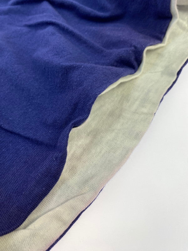 【ジャンク品】【メンズ】 Champion チャンピオン トリコタグ後期 USA製 80S REVERSIBLE COLLEGE LOGO T-SHIRT 1980年代 リバーシブル カレッジロゴ ティーシャツ 半袖Tシャツ 146-260410-KS-09-min サイズ：S カラー：ネイビー 万代Net店