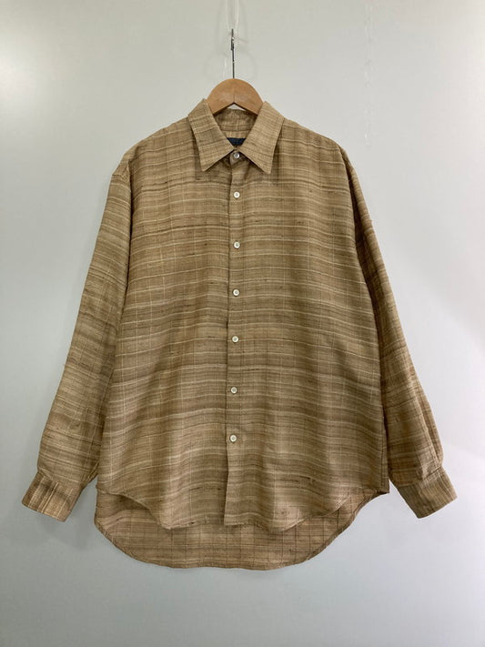 【中古品】【メンズ】  SEMOH 23SS WILD SILK SHIRTS 23-1-13 セモー ワイルド シルク シャツ 長袖シャツ トップス 140-240430-yn-11-min サイズ：1 カラー：ブラウン系 万代Net店