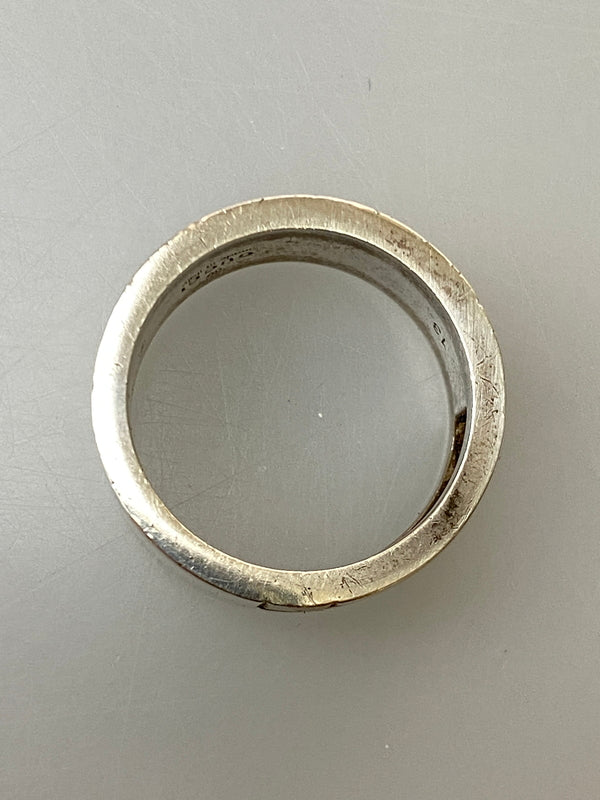 【中古品】【メンズ/レディース】 GUCCI グッチ ブランデッド レギュラー Gリング 指輪 アクセサリー シルバー925 182-260615-em-24-min サイズ：13 カラー：シルバー 万代Net店