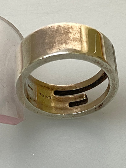 【中古品】【メンズ/レディース】 GUCCI グッチ ブランデッド レギュラー Gリング 指輪 アクセサリー シルバー925 182-260615-em-24-min サイズ：13 カラー：シルバー 万代Net店