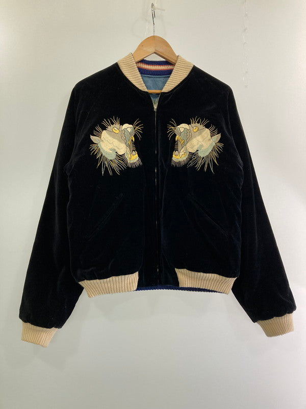 【中古品】【メンズ】 東洋エンタープライズ トーヨーエンタープライズ  LIMITED EDITION  500着限定 虎×鷲 別珍 SOUVENIR JACKET M18686 M品番 アウター スカジャン 145-240502-jt-10-min サイズ：M カラー：ブラック /ブルー系 万代Net店