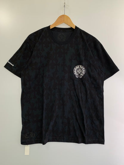 【中古美品】【メンズ】 CHROME HEARTS クロムハーツ 24SS GRAVEYARD CEMETERY CROSS TEE グレイブヤードセメタリークロスTシャツ 半袖Tシャツ トップス 190-240516-yn-19-min サイズ：L カラー：ブラック 万代Net店