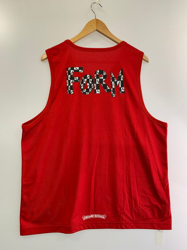 【中古美品】【メンズ】 CHROME HEARTS クロムハーツ 24SS PRO FORM TEAM BASKETBALL JERSEY MATTY BOY マッティボーイ メッシュジャージ タンクトップ トップス 190-240516-yn-22-min サイズ：L カラー：レッド 万代Net店