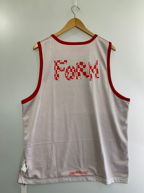 【中古美品】【メンズ】 CHROME HEARTS クロムハーツ 24SS PRO FORM TEAM BASKETBALL JERSEY MATTY BOY マッティボーイ メッシュジャージ タンクトップ トップス 190-240516-yn-22-min サイズ：L カラー：レッド 万代Net店