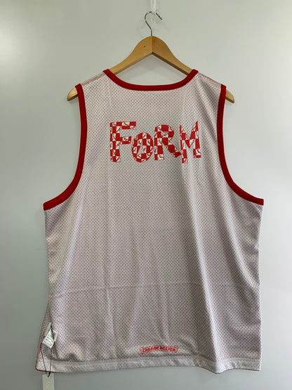 【中古美品】【メンズ】 CHROME HEARTS クロムハーツ 24SS PRO FORM TEAM BASKETBALL JERSEY MATTY BOY マッティボーイ メッシュジャージ タンクトップ トップス  190-240516-yn-22-min サイズ：L カラー：レッド 万代Net店