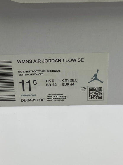 【中古品】【メンズ】 NIKE ナイキ WMNS AIR JORDAN 1 LOW SE DB6491-600 ウィメンズ エア ジョーダン 1 ロー スニーカー 靴 160-240510-yn-06-min サイズ：28.5cm US11.5 カラー：DARK BEETROOT/DARK BEETROOT 万代Net店