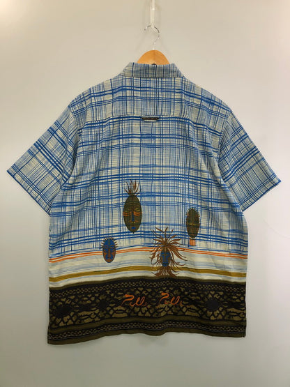 【中古品】【メンズ】 PELLE PELLE MARC BUCHANAN ペレペレ マーク・ブキャナン SS SHIRT シャツ 146-260423-zi-24-min サイズ：L カラー：ブルー系 万代Net店