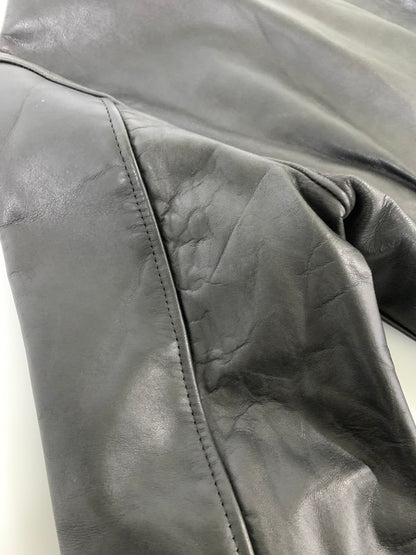 【現状渡し品】【メンズ】  B-MCCOY'S ビーマッコイ STEERHIDE LEATHER SINGLE RIDERS JACKET ステアハイド レザー シングル ライダーズ アウター 145-241010-me-10-min サイズ：36 カラー：ブラック 黒 万代Net店