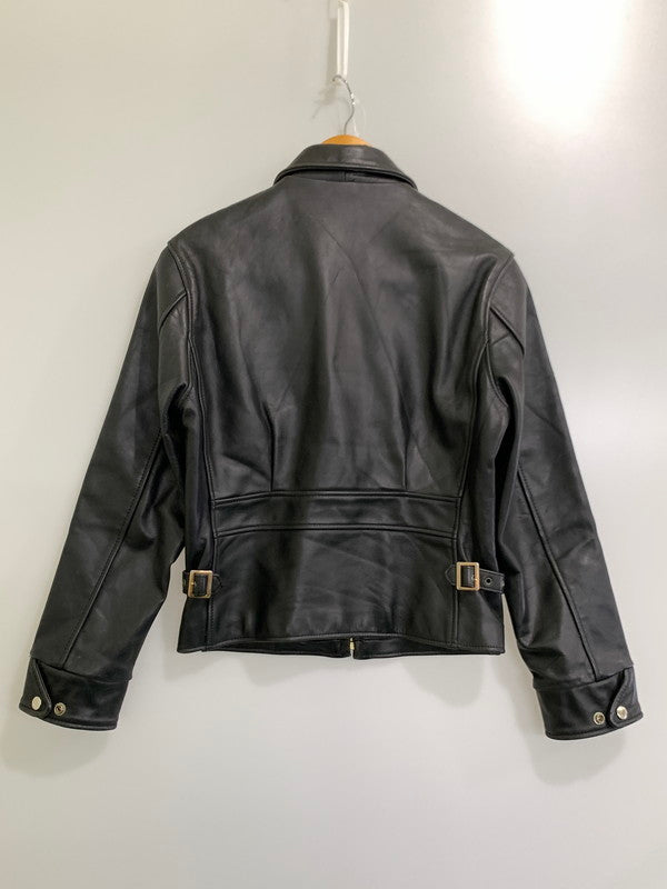 【現状渡し品】【メンズ】  B-MCCOY'S ビーマッコイ STEERHIDE LEATHER SINGLE RIDERS JACKET ステアハイド レザー シングル ライダーズ アウター 145-241010-me-10-min サイズ：36 カラー：ブラック 黒 万代Net店