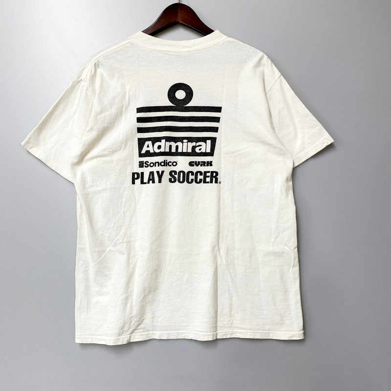 【中古品】【メンズ】  ONEITA-POWER-T ADMIRAL PEPPERELL PRINTED T-SHIRT オニータ プリントTシャツ 半袖 トップス 146-240626-ay-26-izu サイズ：L カラー：ホワイト 万代Net店