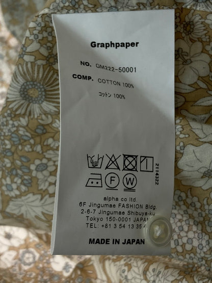 【中古品】【メンズ】  GRAPHPAPER 22SS OVERSIZED REGULAR COLOR SHIRT GM222-50001 グラフペーパー オーバーサイズ レギュラーカラーシャツ 長袖シャツ トップス 140-240514-yn-27-min サイズ：F 万代Net店