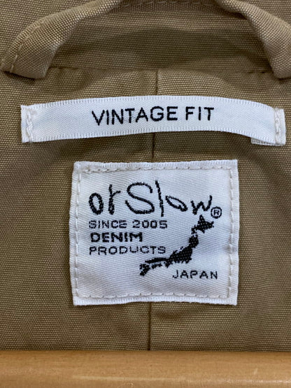 【中古品】【メンズ】  OR SLOW オアスロウ VINTAGE FIT SOUTIEN COLLAR COAT ステンカラーコート アウター コート 140-240619-jt-02-min サイズ：S カラー：ベージュ系 万代Net店