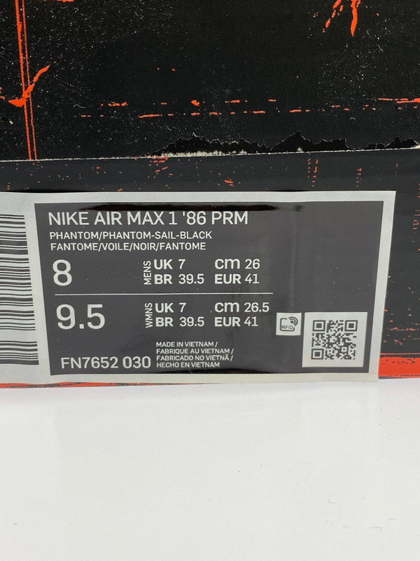 【LIFTる。景品】【中古品】【メンズ】 NIKE ナイキ AIR MAX 1 ’86 PRM FN7652-030 エアマックス 1 '86 プレミアム スニーカー 靴 160-240508-yn-11-min サイズ：26.0cm US8 カラー：PHANTOM/PHANTOM-SAIL-BLACK 万代Net店