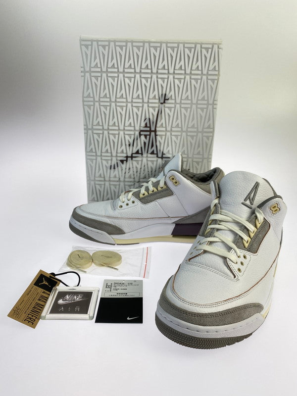 【中古美品】【メンズ】 NIKE ナイキ ×A MA MANIERE アママニエール WMNS AIR JORDAN 3 RETRO SP DH3434-110 ウィメンズ エアージョーダン3レトロ スペシャル スニーカー 靴 160-240513-jt-22-min サイズ：US 11.5 28.5cm カラー：WHITE/WHITE-MEDOUM GREY 万代Net店